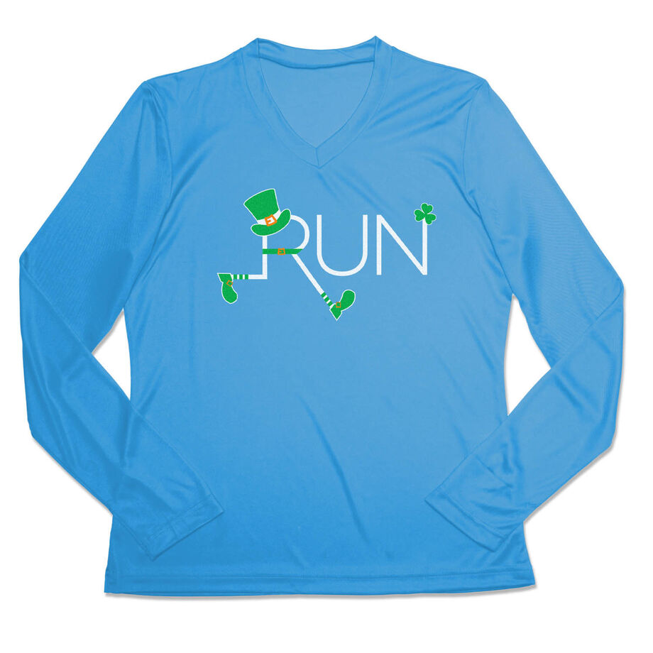 Women's Long Sleeve Tech Tee - Let's Run Lucky