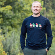 Running Raglan Crew Neck Pullover - Runnin' With My Gnomies