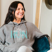 Statement Fleece Hoodie -  She Believed She Could So She Did 13.1