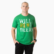 Running Short Sleeve T- Shirt - Will Run For Beer