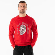 Running Raglan Crew Neck Pullover - Miles To Go Before I Sleep - Skull