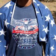 Running Short Sleeve T-Shirt - We Run Free Because Of The Brave