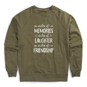 Running Raglan Crew Neck Pullover - Miles of Friendship Mantra