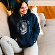 Statement Fleece Hoodie - Miles To Go Before I Sleep - Skull