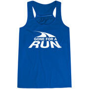 Flowy Racerback Tank Top - Gone For a Run&reg; White Logo