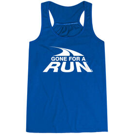 Flowy Racerback Tank Top - Gone For a Run&reg; White Logo