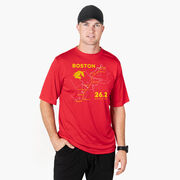 Men's Running Short Sleeve Performance Tee - Boston Route