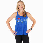 Flowy Racerback Tank Top - Let's Run For Christmas