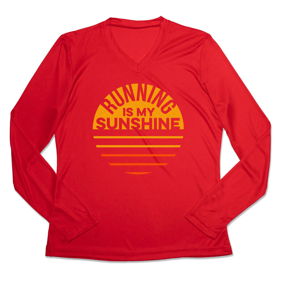 Women's Long Sleeve Tech Tee - Running is My Sunshine