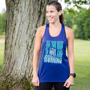 Women's Racerback Performance Tank Top - All You Need is Love and Running