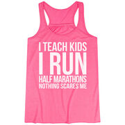Flowy Racerback Tank Top - I Teach Kids I Run Half Marathons