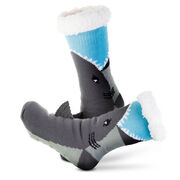 Shark Slipper Socks with Sherpa Lining
