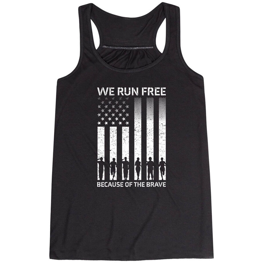 Flowy Racerback Tank Top - Because of the Brave