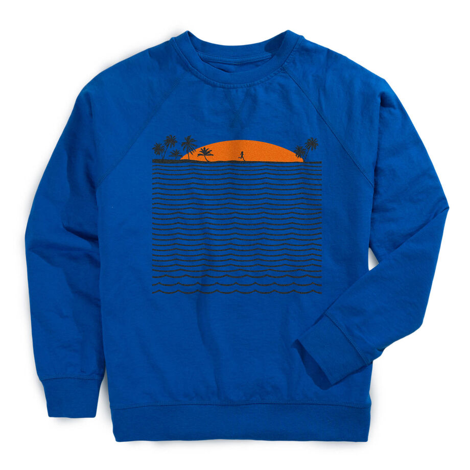 Running Raglan Crew Neck Pullover - Chasing Sunsets