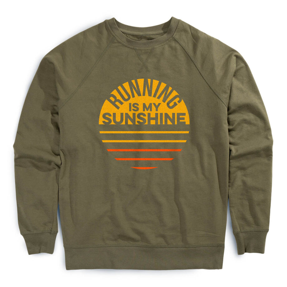 Running Raglan Crew Neck Sweatshirt - Running is My Sunshine