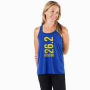 Flowy Racerback Tank Top - Boston 26.2 Vertical