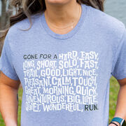 Running Short Sleeve Crop Tee - Gone For a ___ Run