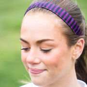 Athletic Juliband Non-Slip Headband - Purple & Black Stripe