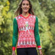 Women's Running Long Sleeve Performance Tee - Ugly Sweater