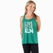 Flowy Racerback Tank Top - Live Love Run Silhouette