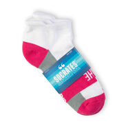 Socrates&reg; Woven Performance Socks She Believed She Could (Fuchsia)