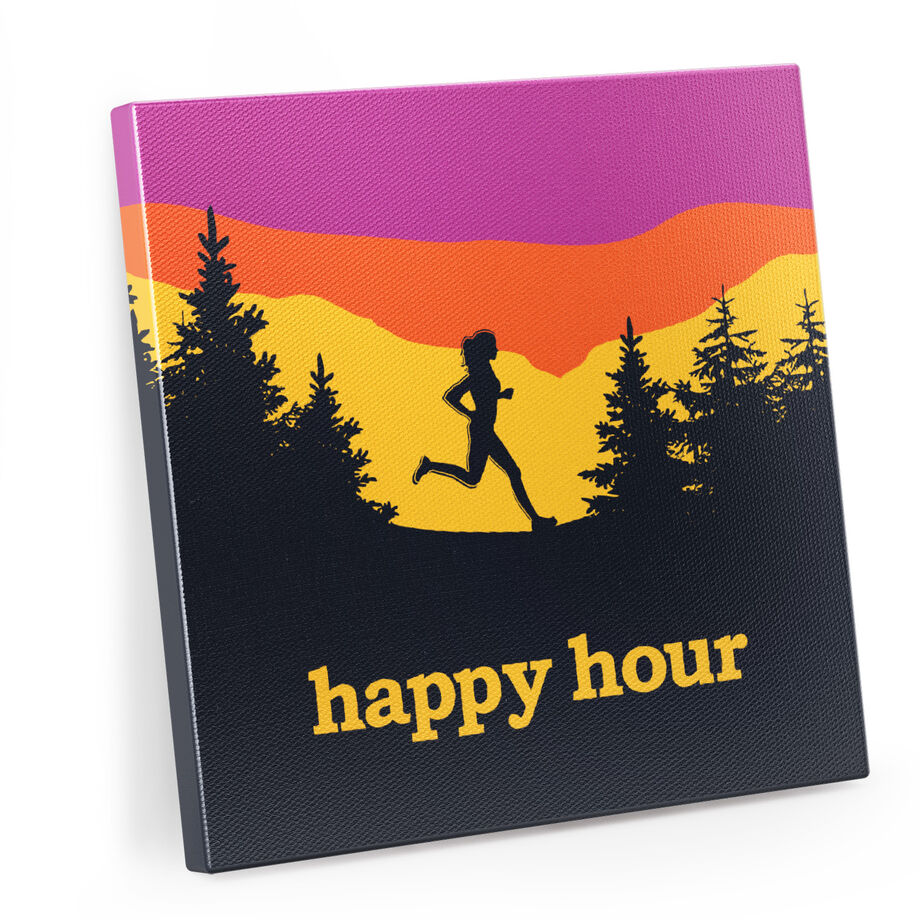 Running Canvas Wall Art - Happy Hour