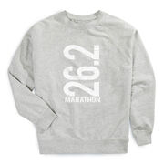 Running Raglan Crew Neck Pullover - 26.2 Marathon Vertical