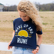 Running Short Sleeve Crop Tee - Wake Up And Run