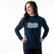 Hiking Raglan Crew Neck Pullover - Into the Forest I Must Go Hiking