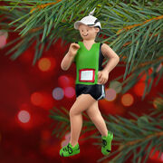 Runner Resin Figure Ornament - Male with Hat (Neon)