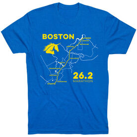 Running Short Sleeve T-Shirt - Boston Map