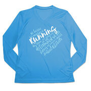 Women's Long Sleeve Tech Tee - Live Love Run Heart