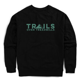 Running Raglan Crew Neck Sweatshirt - Trails Over Treadmills