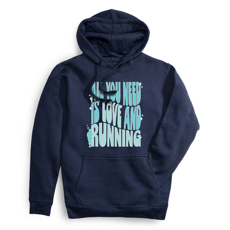 Statement Fleece Hoodie - All You Need is Love and Running