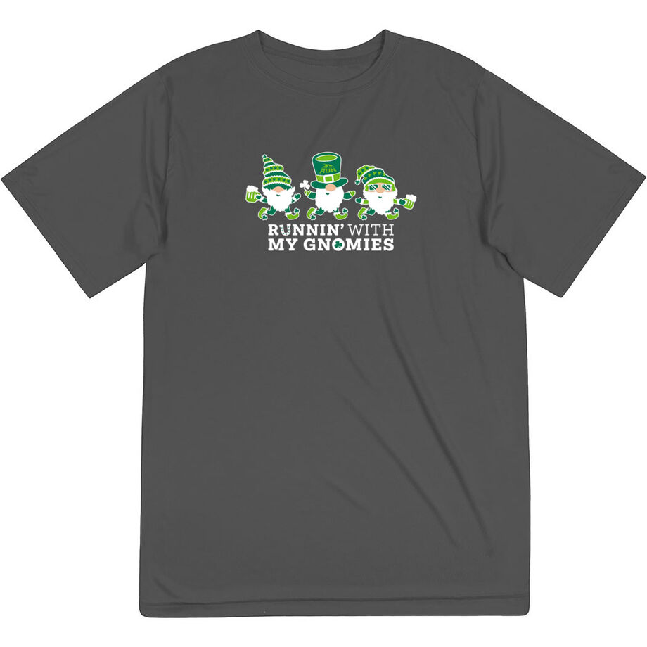 Men's Running Short Sleeve Performance Tee - Runnin' With My Gnomies® - Lucky