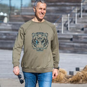 Running Raglan Crew Neck Pullover - Eye Of The Tiger