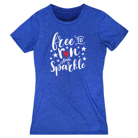 Women's Everyday Runners Tee - Free To Run And Sparkle