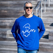 Running Raglan Crew Neck Pullover - Santa Run Face