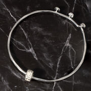 Sterling Silver Adjustable Bangle Bracelet - Enamel 26.2 Marathon