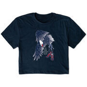 Running Short Sleeve Crop Tee - Because of The Brave