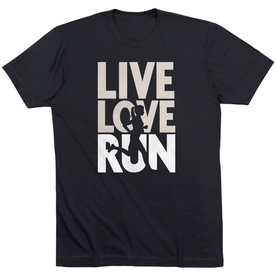 Running Short Sleeve T-Shirt - Live Love Run Silhouette