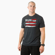 Running Short Sleeve T-Shirt - Run For The Red White and Blue