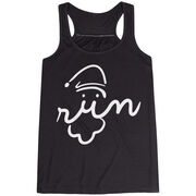 Flowy Racerback Tank Top - Santa Run Face
