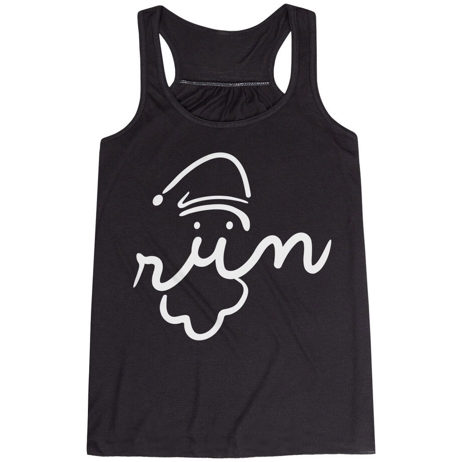 Flowy Racerback Tank Top - Santa Run Face