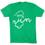 Running Short Sleeve T-Shirt - Santa Run Face 