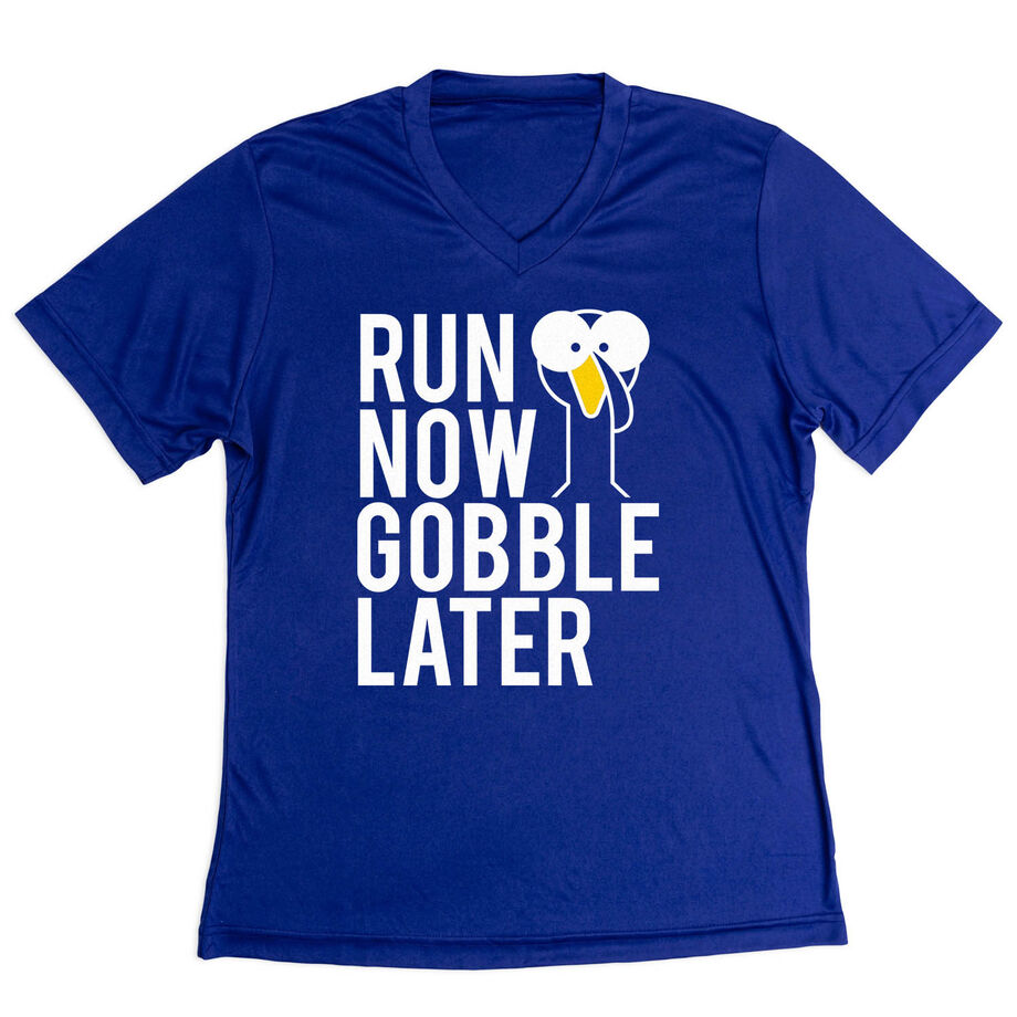 Women's Short Sleeve Tech Tee - Run Now Gobble Later (Bold)