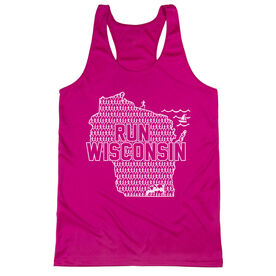 Women's Racerback Performance Tank Top - Run Wisconsin
