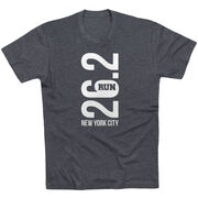 Running Short Sleeve T-Shirt - New York City 26.2 Vertical