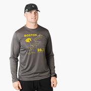 Men's Running Long Sleeve Performance Tee - Boston Route