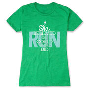 Women's Everyday Runners Tee She Believed She Could So She Did